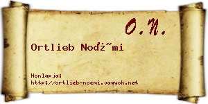 Ortlieb Noémi névjegykártya